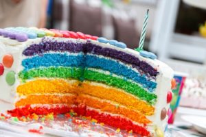 Birthday rainbow cake mix