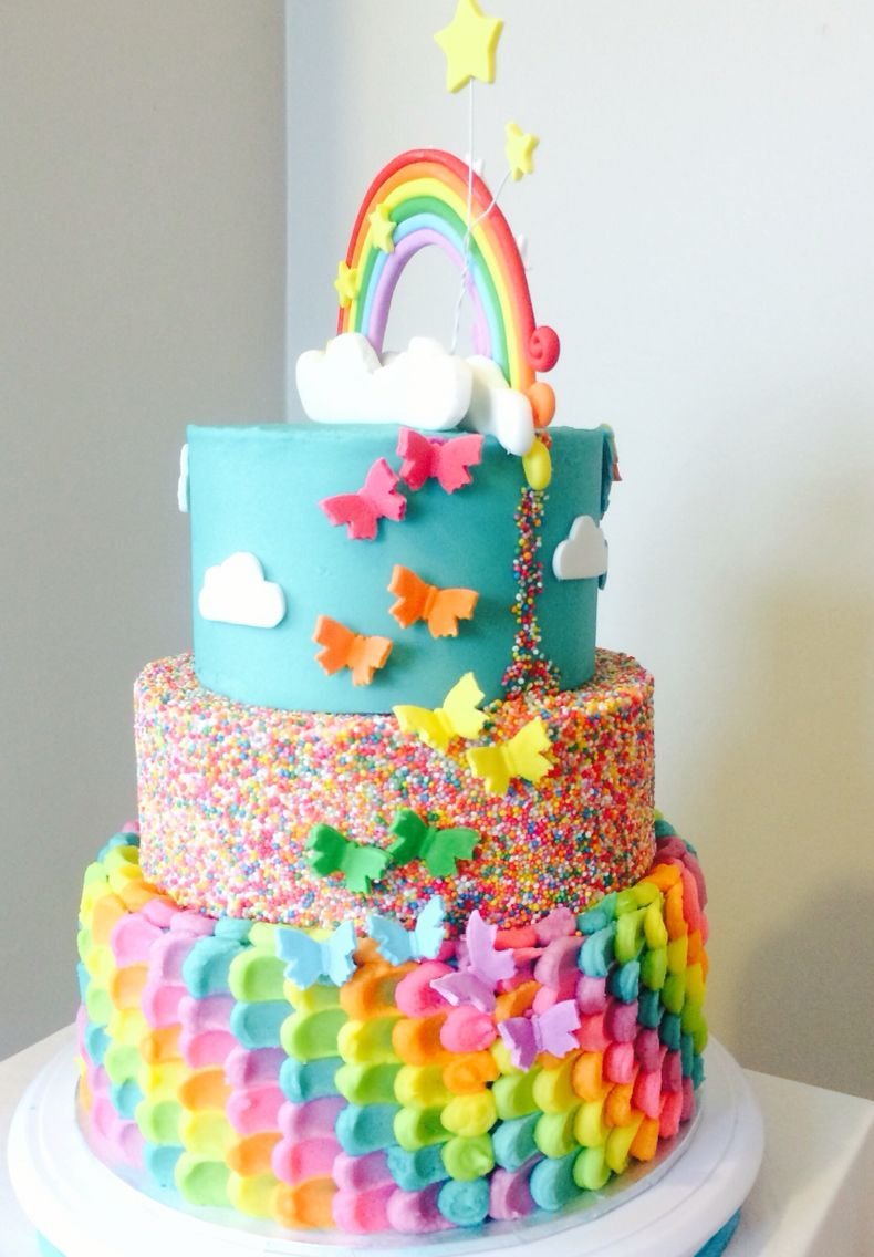 kids-rainbow-cake - CakenGifts.in