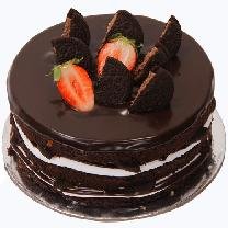 Chocolate Cake With Half Oreo