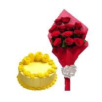 Buttery Cake Yellow 10 Red Rose
