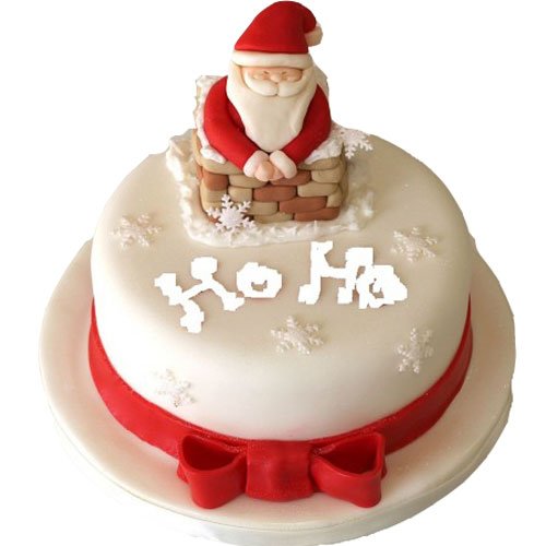 Crafty Welsh Grandma: Santa in Chimney Pot Christmas Cake