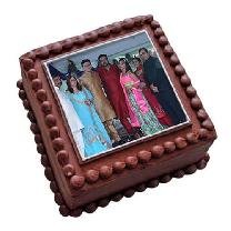 Square Photo Chocolate Cake