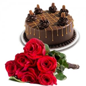 Black Forest Cake 6 Roses