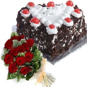 Black Forest Cake 12 Roses