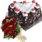 black-forest-cake-in-heart-12-roses thumb