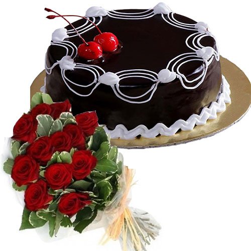cherry-on-chocolate-cake-12-red-roses