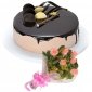 chocolate-with-cream-cake-6-pink-roses thumb