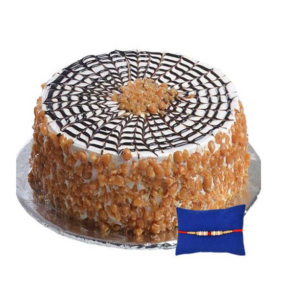 butterscotch-cake-with-rakhi