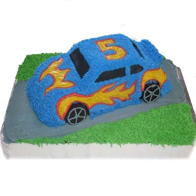 fire-car-shape-cake