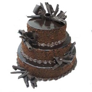 3 Tier Fancy Chocolate Cake