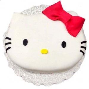White Kitty Cake