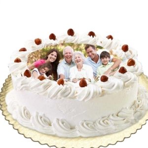 White Forest Photo Cake