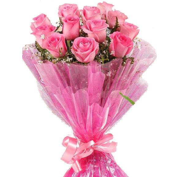 Fresh Surprise Pink Roses Bouquet Online in 3Hrs. | CakenGifts